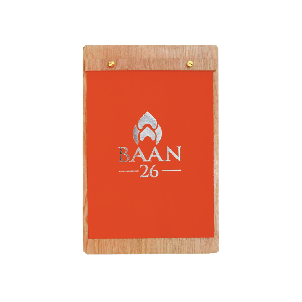 Wooden Menu Board แผ่นปกเมนูไม้